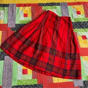 Long Red Wool Kilt
